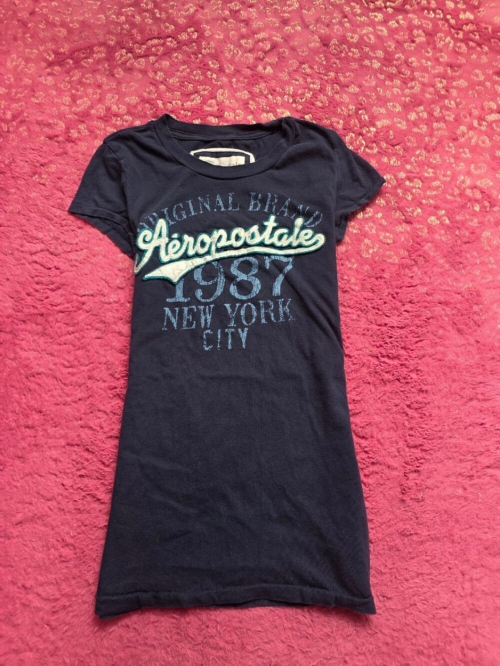 2000s Aeropostale navy blue baby tee Y2k Size Medium
